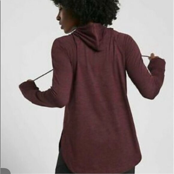 Athleta Women's Uptempo Hoodie Sweatshirt in Burgundy Sz. Small Style 382882 - Picture 2 of 11
